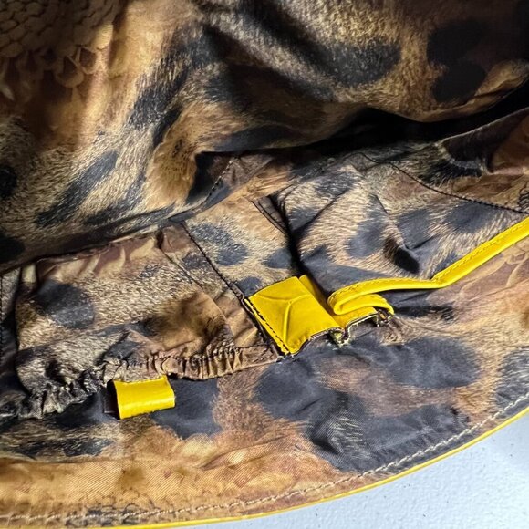 Maxximum Crocodile Embossed Yellow Leather Handbag Retro VIntage Bright Funky - Picture 10 of 14